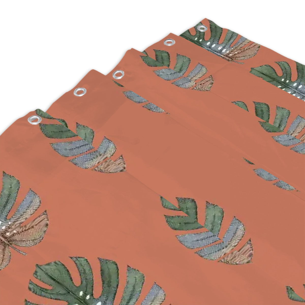 Terracotta Palm Shower Curtain