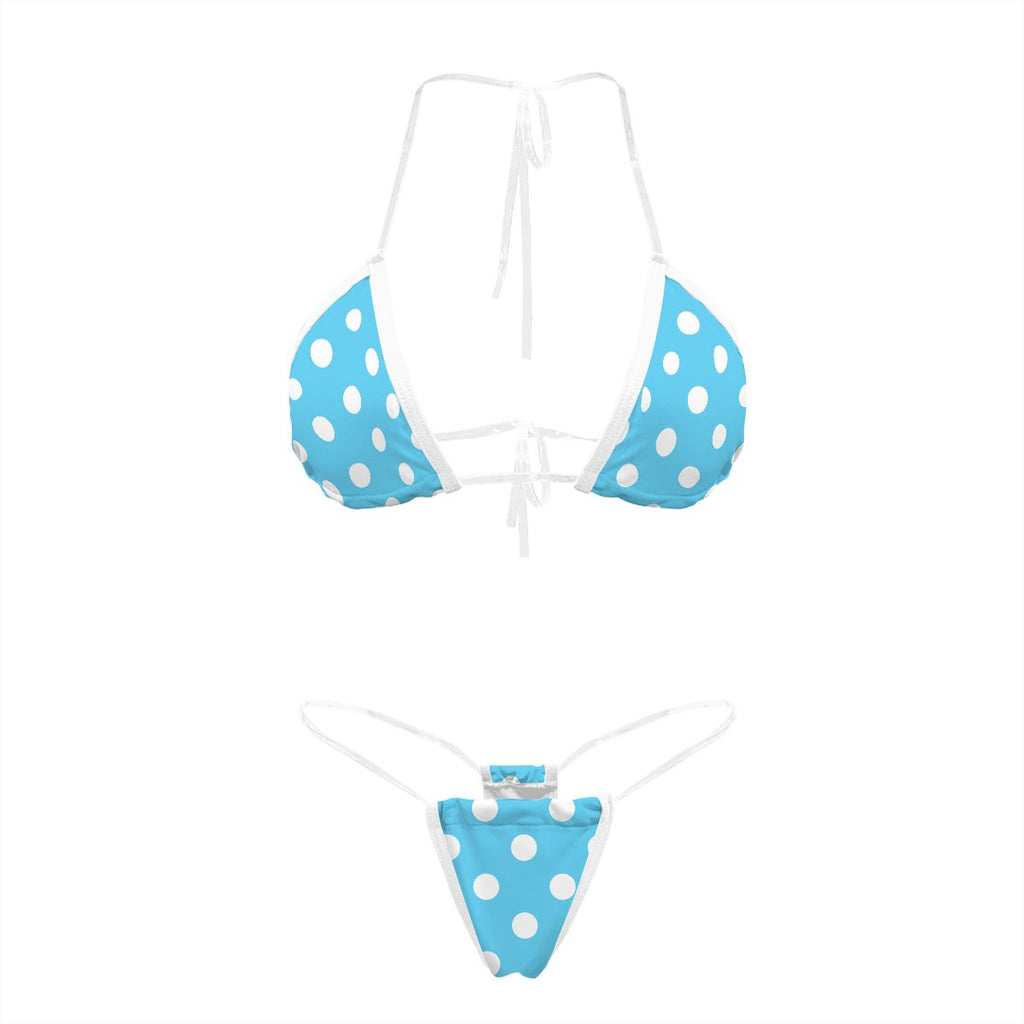 Polka Dot Bikini with Transparent Straps