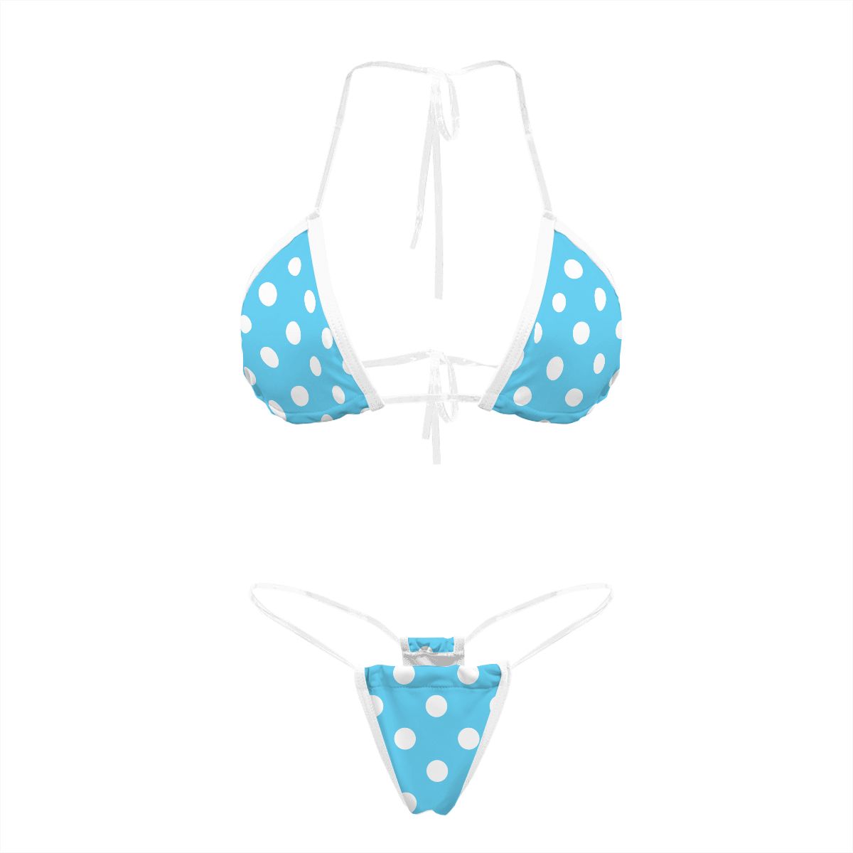 Polka Dot Bikini with Transparent Straps
