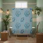 Coastal Tropics Shower Curtain – 72" × 72"