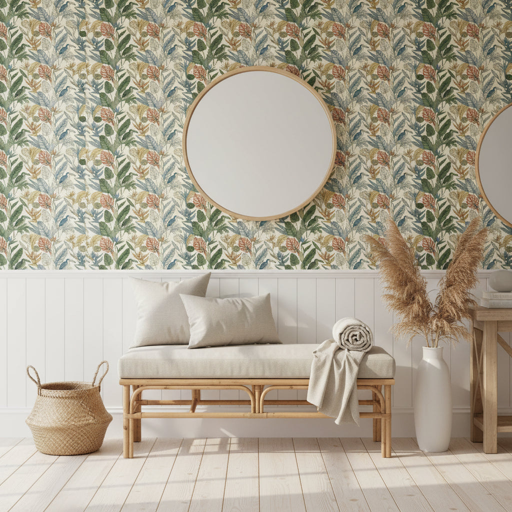 Tropical Heritage Peel & Stick Wallpaper — Botanical Canopy