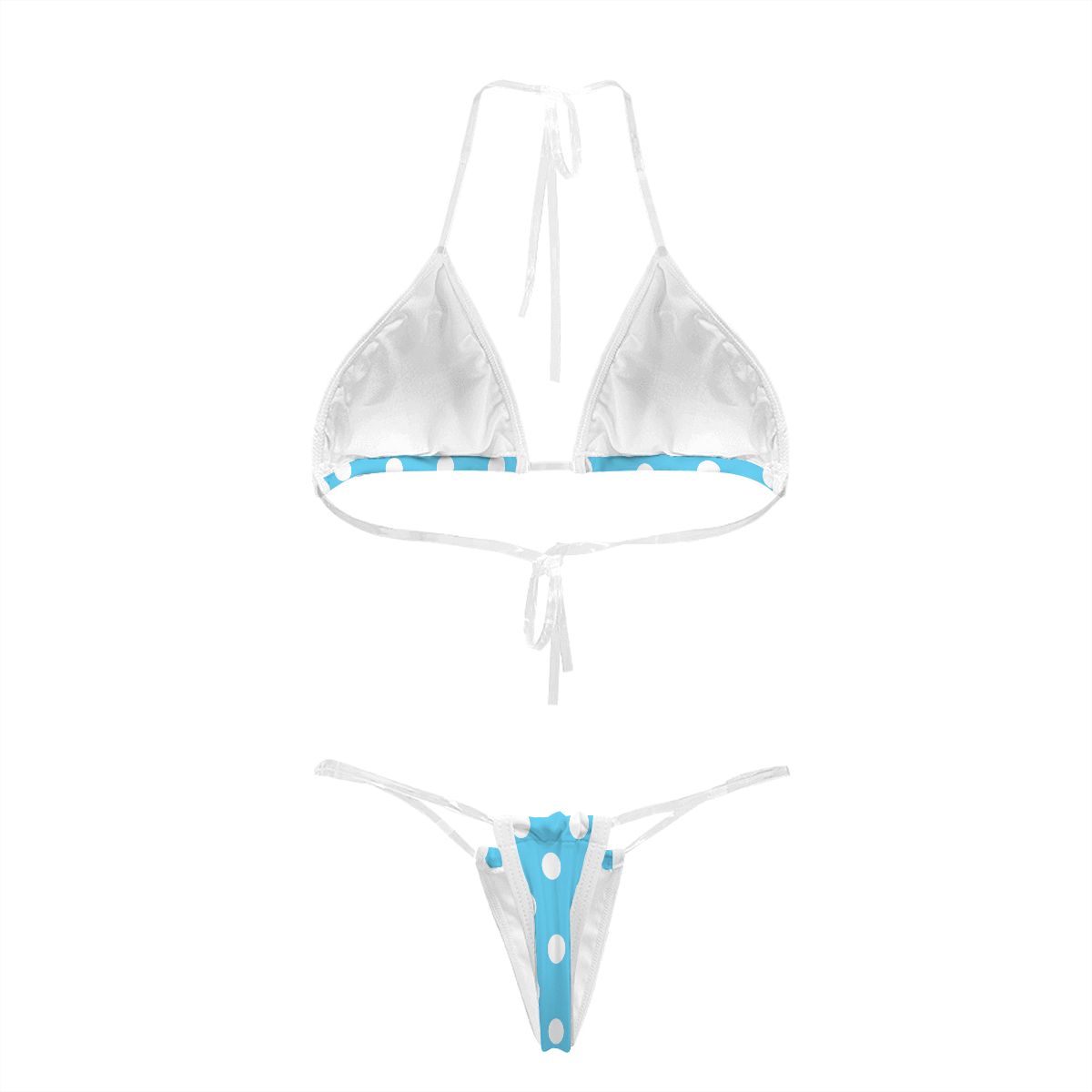 Polka Dot Bikini with Transparent Straps