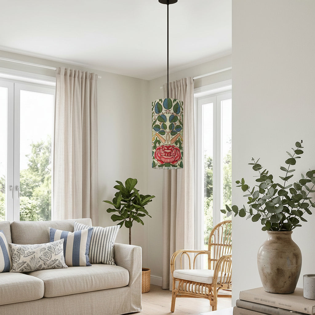 William Morris Coastal Pendant Light – Dimmable Ceiling Lamp