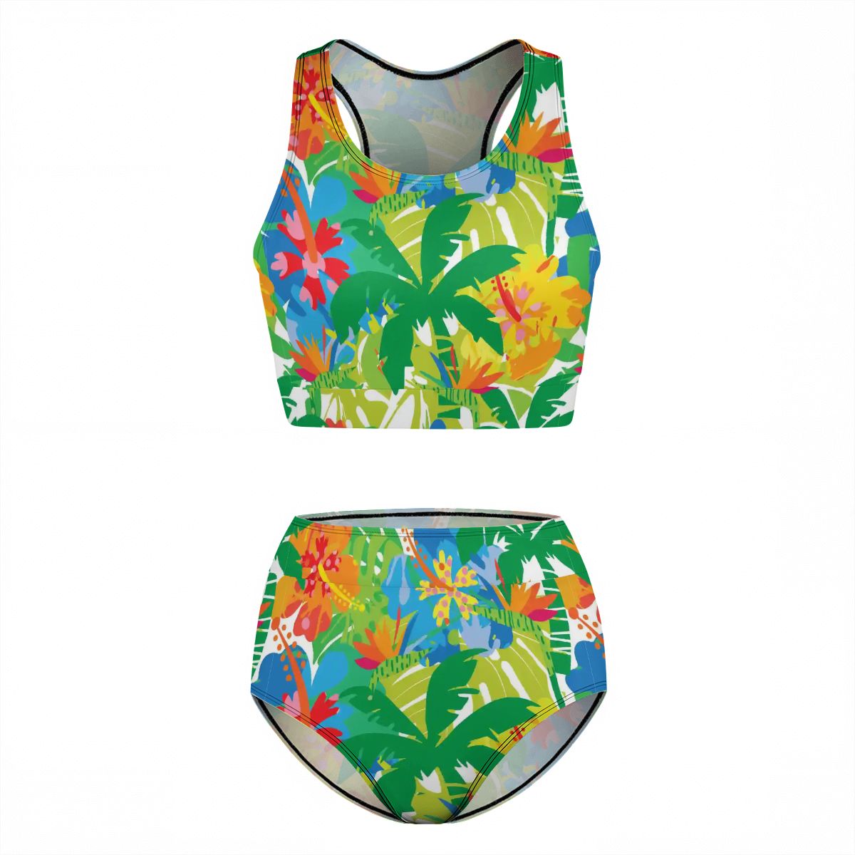 Azure High Waisted Bikinis