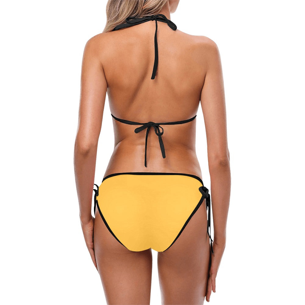 Golden Jungle Triangle Bikini Set